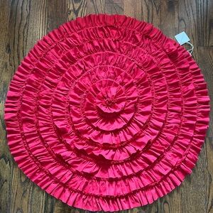 Lemon Loves Layette Baby Blanket Wrap Ruffle Circle Photo Prop Pima Cotton NWT